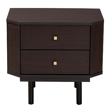 Baxton Studio Norwood 2-Drawer End Table