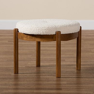 Baxton Studio Iliana Upholstered Ottoman Footstool