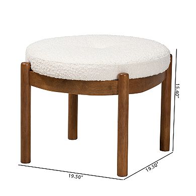 Baxton Studio Iliana Upholstered Ottoman Footstool