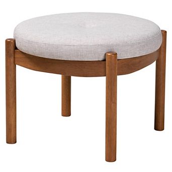 Baxton Studio Iliana Upholstered Ottoman Footstool