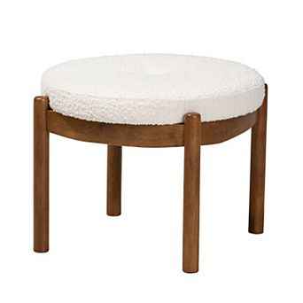 Baxton Studio Iliana Upholstered Ottoman Footstool