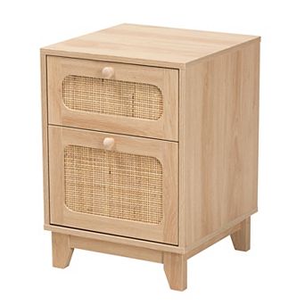 Baxton Studio Elsbeth 2-Drawer End Table