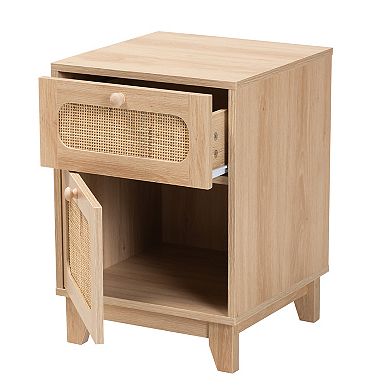 Baxton Studio Elsbeth 2-Drawer End Table