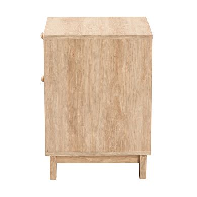 Baxton Studio Elsbeth 2-Drawer End Table