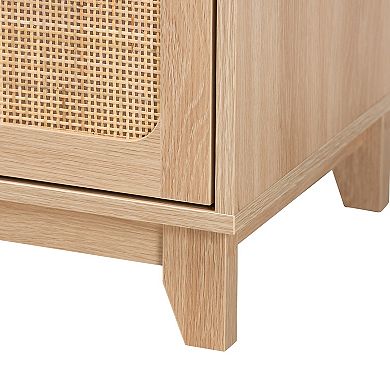 Baxton Studio Elsbeth 2-Drawer End Table