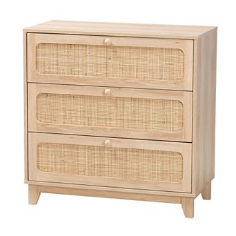Baxton Studio Elsbeth 3-Drawer Storage Cabinet