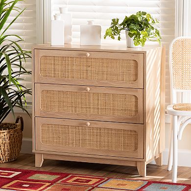Baxton Studio Elsbeth 3-Drawer Storage Cabinet