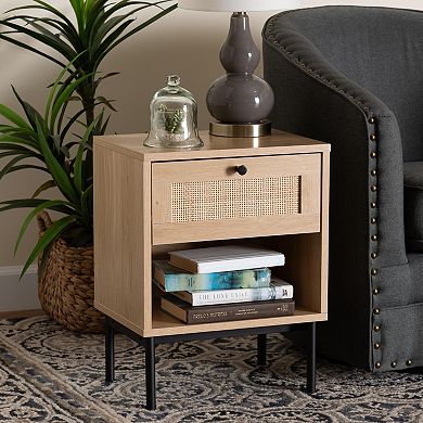 Baxton Studio Sherwin 1-Drawer End Table