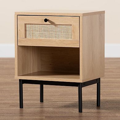 Baxton Studio Sherwin 1-Drawer End Table