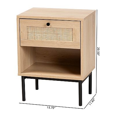 Baxton Studio Sherwin 1-Drawer End Table