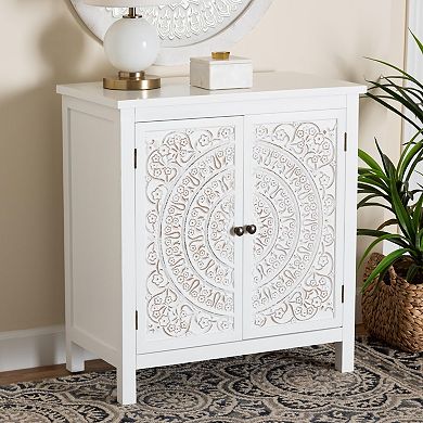 Baxton Studio Yelena 2-Door Storage Cabinet