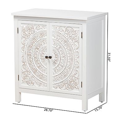 Baxton Studio Yelena 2-Door Storage Cabinet