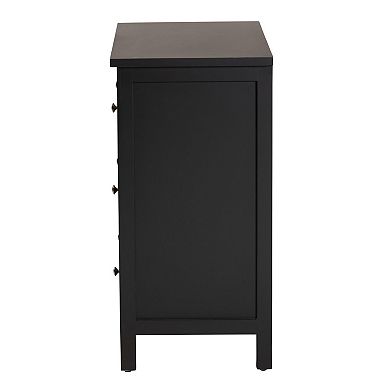 Baxton Studio Yelena 3-Drawer Storage Cabinet