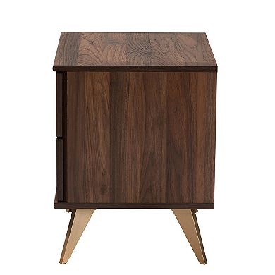 Baxton Studio Graceland 2-Drawer Nightstand