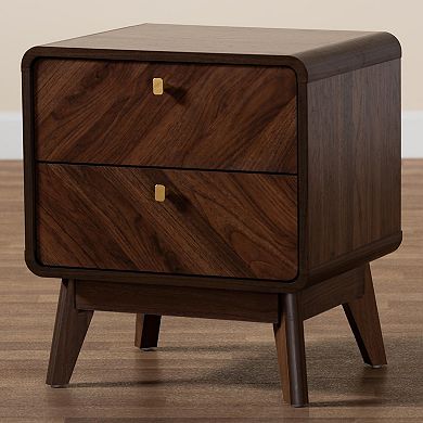 Baxton Studio Markell 2-Drawer Nightstand