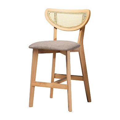 Baxton Studio Dannell 5-Piece Pub Set with Cushioned Seats