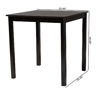 Baxton Studio Lenoir Counter Height Square Pub Table