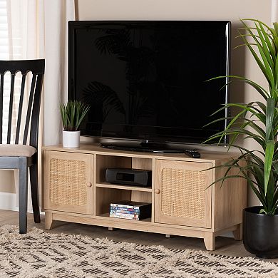 Baxton Studio Elsbeth 60-inch TV Stand with Storage Doors