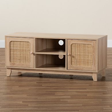 Baxton Studio Elsbeth 60-inch TV Stand with Storage Doors