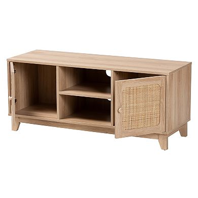 Baxton Studio Elsbeth 60-inch TV Stand with Storage Doors