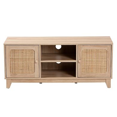 Baxton Studio Elsbeth 60-inch TV Stand with Storage Doors