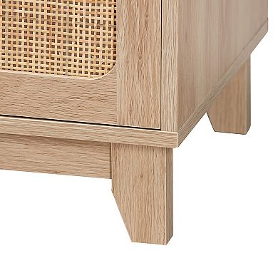 Baxton Studio Elsbeth 60-inch TV Stand with Storage Doors