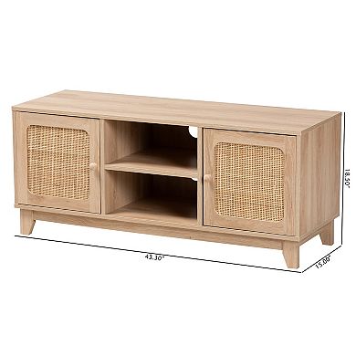 Baxton Studio Elsbeth 60-inch TV Stand with Storage Doors
