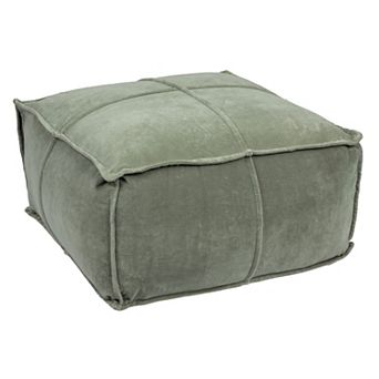 Hello Honey Square Cotton Velvet Pouf Seat