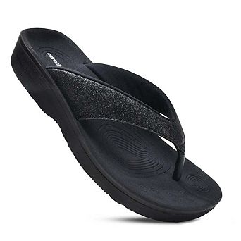 Aerothotic Crystal Mist Women's Cushioned Arch Support Flip Flop Sandals