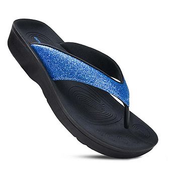Aerothotic Crystal Mist Women's Cushioned Arch Support Flip Flop Sandals