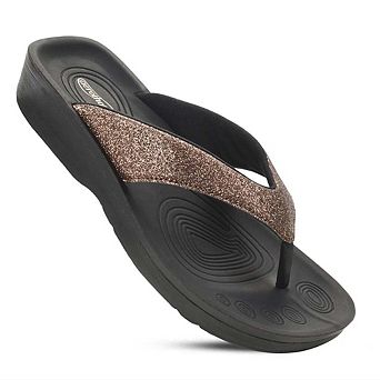 Aerothotic Crystal Mist Women's Cushioned Arch Support Flip Flop Sandals