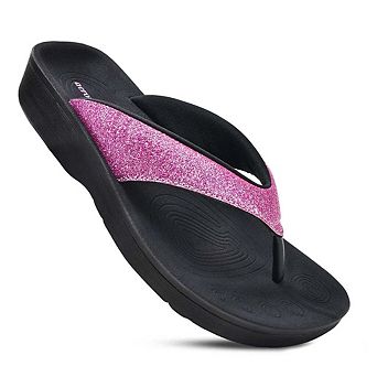 Aerothotic Crystal Mist Women's Cushioned Arch Support Flip Flop Sandals