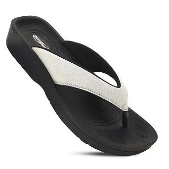 Aerothotic Crystal Mist Women's Cushioned Arch Support Flip Flop Sandals