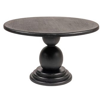 Hello Honey Round Mango Wood Bulbed Pedestal Coffee Table