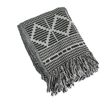 Hello Honey Soft Recycled Cotton Blend Throw with Diamond Pattern