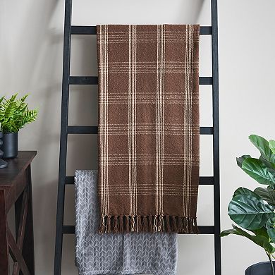Hello Honey Recycled Cotton Blend Throw Blanket with Fringe