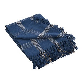 Hello Honey Recycled Cotton Blend Throw Blanket with Fringe