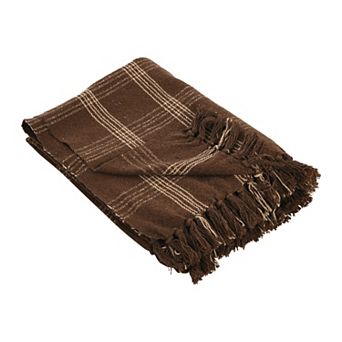 Hello Honey Recycled Cotton Blend Throw Blanket with Fringe