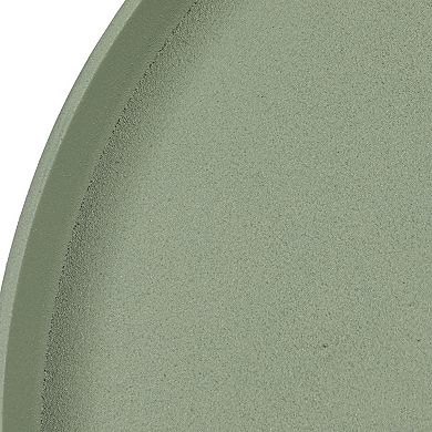 Hello Honey Metal Round Table with Sculptural Silhouette, Sage Green