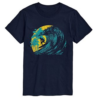 Big & Tall Retro Surfer Silhouette Graphic Tee