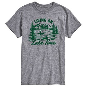 Big & Tall Living On Lake Time Graphic Tee