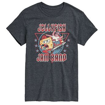 Big & Tall SpongeBob SquarePants Jellyfish Jam Band Distressed Graphic Tee