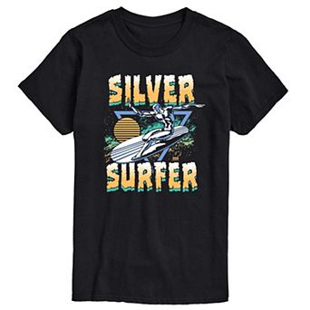Big & Tall Marvel The Fantastic Four Silver Surfer '80s Retro Graphic Tee