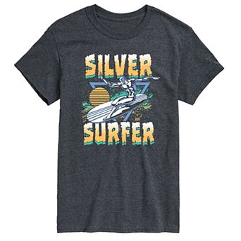 Big & Tall Marvel The Fantastic Four Silver Surfer '80s Retro Graphic Tee