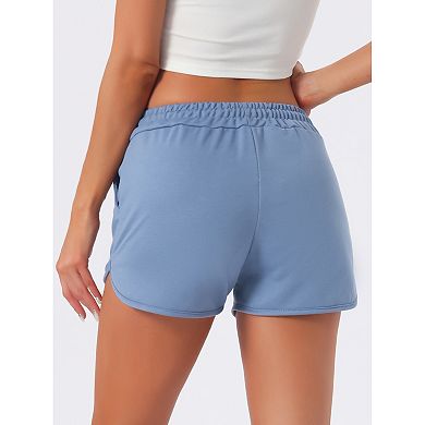 Women's Soft Pajama Shorts Stretchy Comfy High Elastic Boxer Lounge Summer Sport Shorts with Pockets