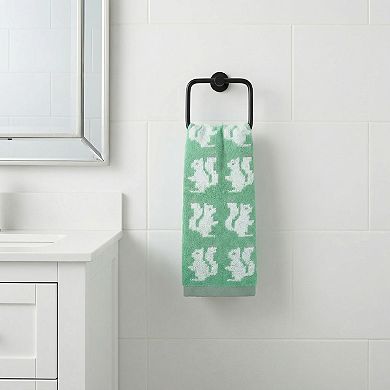 Animal Pattern Cotton Hand Towel Cute Cartoon Jacquard Soft Absorbent Towel for Home Decor 13" x 29"