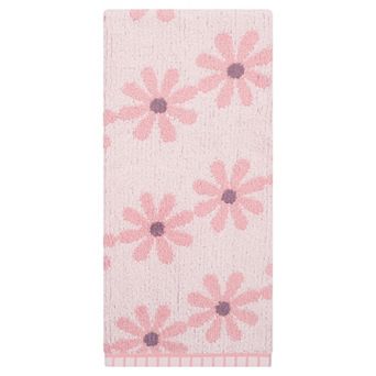 Pure Cotton Daisy Pattern Hand Towel, Highly Absorbent, Floral Design, 1 Pack for Home 13" x 29"