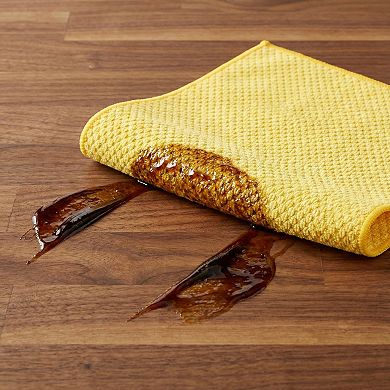 Microfiber Dish Cloth for Washing Dishes, Solid Cloths with Poly Scour Side Popcorn Texture 12" x12"