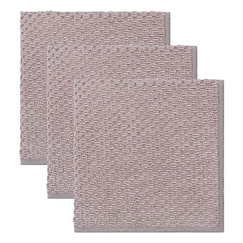 Microfiber Dish Cloth for Washing Dishes, Solid Cloths with Poly Scour Side Popcorn Texture 12" x12"