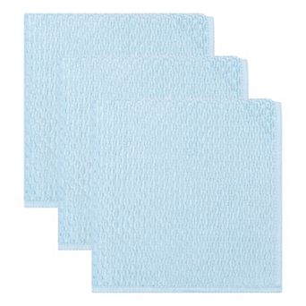 Microfiber Dish Cloth for Washing Dishes, Solid Cloths with Poly Scour Side Popcorn Texture 12" x12"